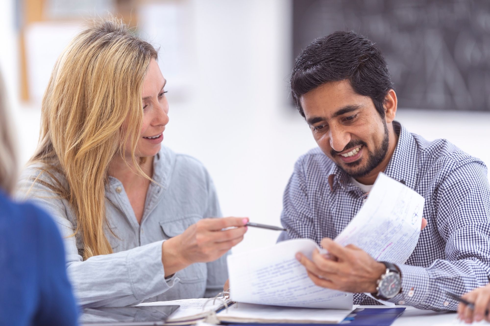 Student studying Certificate II in English as an Additional Language, in preparedness for work.